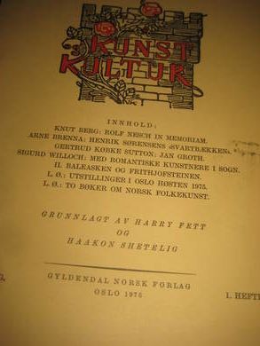 KUNST KULTUR 1976 1 hefte
