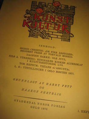 KUNST KULTUR 1978 1 hefte