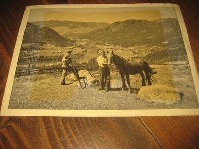 Eldre nostalgisk bilde klart for innramming ca 20*14 cm stort