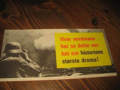 Reklamebrosjyre for bokserien VERDEN I KRIG. 60 tallet
