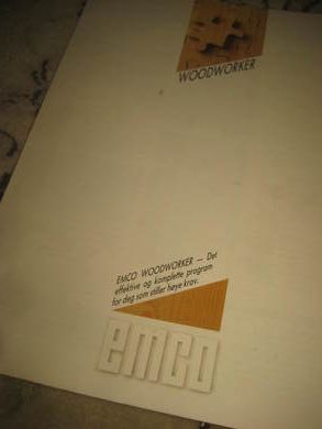 Reklameskriv for EMCO WOODWORKER, 80 tallet