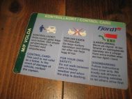 KONTROLLKORT I PLAST Fjord 1 M/F VOLDA 80 tallet