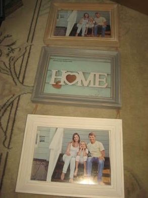 Pen bilderamme med glass 3 stk i rekke ca 16 * 12 cm lysflate dette er bildramme nr 18