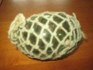 Gammel kavlkule brukt ved garnfiske i eldre tider Dette er den tykke kula som er sjelden Lys grønn meget pen seis Dette er kule nr 13