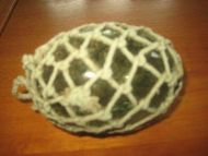 Gammel kavlkule brukt ved garnfiske i eldre tider Dette er den tykke kula som er sjelden Lys grønn pen seis Dette er kule nr 4