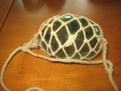 Gammel kavlkule brukt ved garnfiske i eldre tider Dette er den tykke kula som er sjelden Lys grønn meget pen seis Dette er kule nr 5