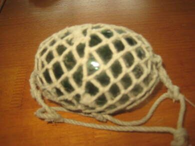 Gammel kavlkule brukt ved garnfiske i eldre tider Dette er den tykke kula som er sjelden Lys grønn meget pen seis Dette er kule nr 6