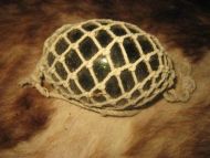 Gammel kavlkule fra tidleg 1900 brukt ved garnfiske i gamle dager Lys grønn tykk utgave som er den sjedneste dette er kule nr 50