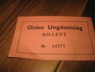OLDEN UNGDOMSLAG BILLETT 60-70 tallet