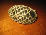 Gammel kavlkule brukt ved garnfiske i gamle dager Ble brukt til å halde garnet oppe i sjøen tidleg 1900 Dette er kule nr 13