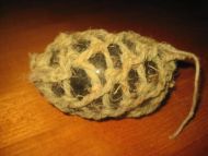 Gammel kavlkule brukt ved garnfiske i gamle dager Ble brukt til å halde garnet oppe i sjøen tidleg 1900 Dette er kule nr 3