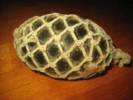 Gammel kavlkule brukt ved garnfiske i gamle dager Ble brukt til å halde garnet oppe i sjøen tidleg 1900 Dette er kule nr 4