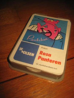 ROSA PANTEREN firkort spill 80 tallet