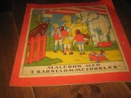 MALEBOK MED 3 BARNELOMMETØRKLER 40 tallet