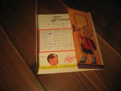 Reklame fra Hansa Bryggeri TIMEPLAN Megety pen 60 tallet
