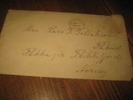 Amerikabreb stempla CHICAGO ILL 1908 MED INNTAKT INNHOLD