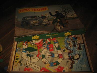 Spill TRYGG TRAFIKK Damm 383 60 tallet Pen eske