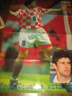 DAVOR SUKER KROATIA stor poster ca 57*85 cm stor