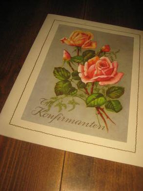 Konfirmasjonskort i A5 format 40 tallet