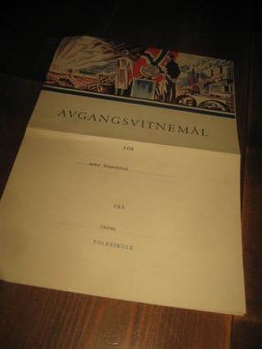 Avgangsvitnemål fra Olden Folkeskule 60 tallet