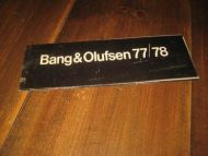 Reklamefolder fra BANG & OLUFSEN 1977-78