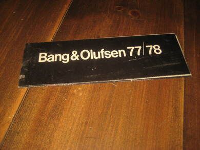 Reklamefolder fra BANG & OLUFSEN 1977-78