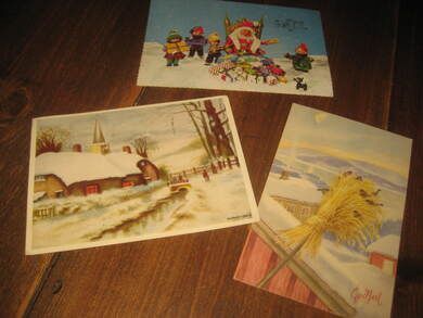 Lot med diverse postkort