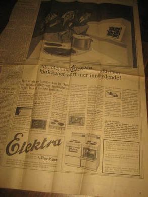 Elektra reklame fra Per Kure Oslo 1965