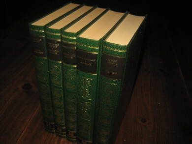 Lot bøker med samme rygg pene i en bokhylle TREVAYNE -ALL MAKT - I SENG MED FIENDEN - DER VINDEN HVISKER - HESTEHVISKEREN Dette er bokpakke nr 2