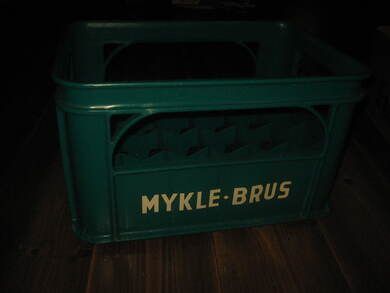 Bruskasse fra Mykle Mineralvannfabrik 80 tallet?