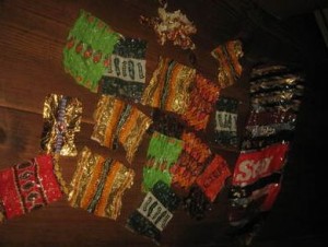 Eldre TWIST pose med innpakningspapir på sjokolade fra den tid Posen er litt skada i bunn Selges under ett 80 tallet?