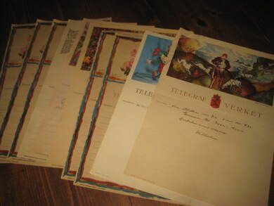 Lott på 10 stk telegram fra Telegrafverket 1946 Dette er lott nr 6