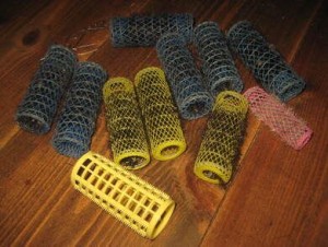 Lott med gamle hårruller fra 70 tallet Dette er pakke nr 8