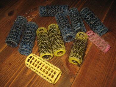 Lott med gamle hårruller fra 70 tallet Dette er pakke nr 8