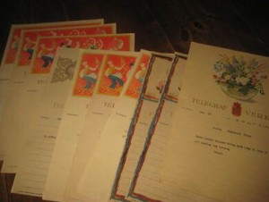 Lott på 10 stk telegram fra Telegrafverket 1946 Dette er lott nr 7