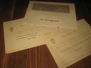 Lot med diverse fra Telegrafverket 40 tallet