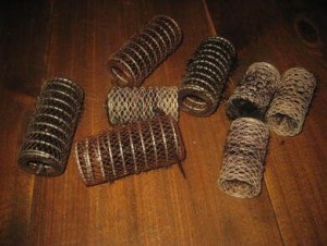 Lott med gamle hårruller fra 70 tallet Dette er pakke nr 1