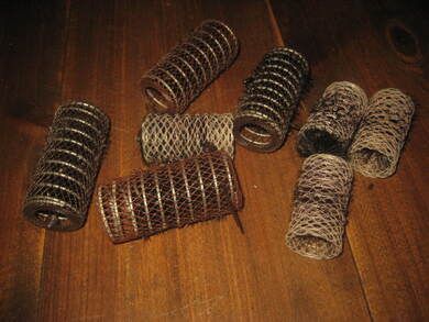 Lott med gamle hårruller fra 70 tallet Dette er pakke nr 1