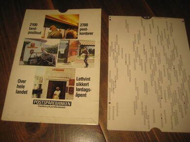 Reklame fra Postsparebanken 80 tallet