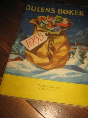1953 JULENS B&Oslash;KER fra Voss Bokhandel 98 sider