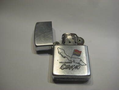 Cigarett tenner med reklame CURACAO 60 tallet