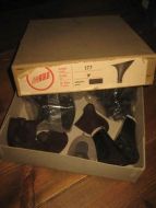 Eske med innhold med heler til damesko ASGOLD 80 tallet