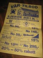 Reklame fra GJERDE BRUK alder ukjendt