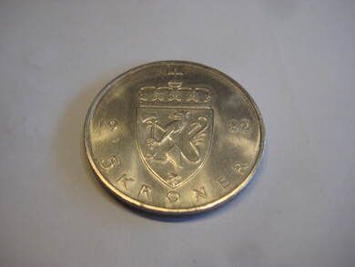 1982 5 KRONER Fra rull