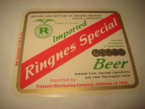 Str&oslash;ken ubrukt &oslash;letikett fra 60-70 tallet noe for deg? Dette er pakke nr 28