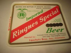 Str&oslash;ken ubrukt &oslash;letikett fra 60-70 tallet noe for deg? Dette er pakke nr 34