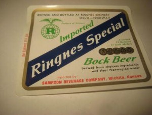 Str&oslash;ken ubrukt &oslash;letikett fra 60-70 tallet noe for deg? Dette er pakke nr 35