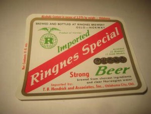 Str&oslash;ken ubrukt &oslash;letikett fra 60-70 tallet noe for deg? Dette er pakke nr 38