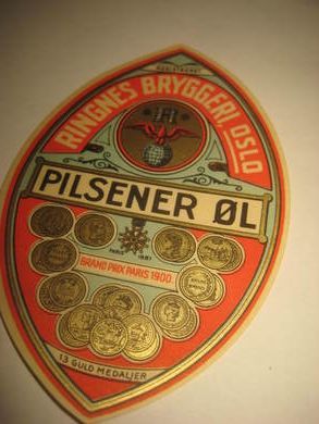 Strøken ubrukt øletikett fra 30-40  tallet noe for deg? Dette er pakke nr 53