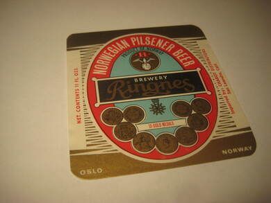 Str&oslash;ken ubrukt &oslash;letikett fra 60-70 tallet noe for deg? Dette er pakke nr 5